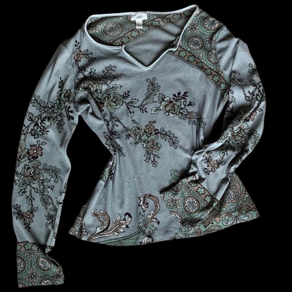 y2k floral long sleeve